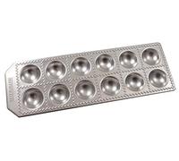 Fackelmann Moule à ravioli faits maison, avec 12 empreintes de forme ronde, matériau en aluminium résistant, dimensions 34 x 11,5 x 2 cm, ligne Sybaris