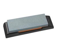 Fackelmann Nirosta Pierre à Aiguiser Double Grain pour Couteaux de Cuisine | Affûtage en deux temps, Finition nette avec pierre double grain, Céramique et PP, Format 19 x 6 x 4 cm