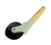 Fackelmann Ocean Coupe-pizza Lame très tranchante en acier inoxydable, prise en main confortable et efficace, manche en bois certifié FSC, 22 x 8,5 cm, couleur vert d'eau, 1 unité