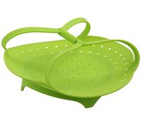FACKELMANN Panier Vapeur en Silicone avec poignées Pratiques Vert Ø 20 cm