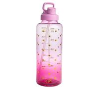 FACKELMANN Paris Hilton Bouteille de motivation de 1,8 l en violet - Marquages motivants, anti-fuite, idéale pour le sport et la vie quotidienne, en plastique, 115 x 10 x 32 mm