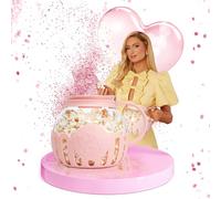 FACKELMANN Paris Hilton - Machine à pop-corn en verre borosilicate et plastique - Parfait pour pop-corn sucré et salé, 165 x 25 x 18 mm, couvercle 2 en 1, passe au lave-vaisselle