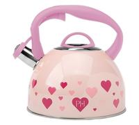 FACKELMANN Paris Hilton - Théière en acier inoxydable au design cœur de 2 l avec poignée Cool Touch et bec verseur - Parfaite pour un usage quotidien - Service élégant et sûr