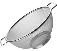 Fackelmann Passoire Ø 20 cm, passoire de cuisine en acier inoxydable, passoire à mailles fines avec 2 poignées (couleur : argent)