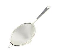 Fackelmann Passoire Chinois 33411 - Tamis en Acier Étamé et Plastique, Petit Format, Gris et Vert, 10 cm