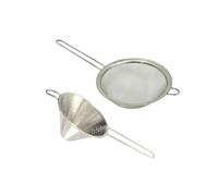 Fackelmann Passoire chinois conique en inox 19 cm pour sauces et coulis | Filtration précise, Duo passoire et chinois, Inox facile à choisir, 19 cm et 30 cm, Passe au lave vaisselle