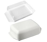 Fackelmann Plat à Beurre, 2 Pièces, Plastique
