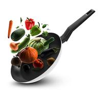 FACKELMANN Poêle à frire Balance 20 cm, anti-adhésive en aluminium 90% recyclé avec poignée en plastique ergonomique, petite poêle à induction pour la cuisson et la cuisson