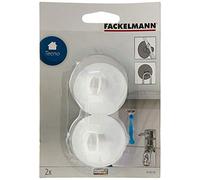 Fackelmann - Porte-Brosse à Dents avec Ventouse, Pratique et Robuste, Idéal pour la Maison ou Les Voyages, Lot de 2, en PVC, 52mm