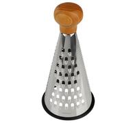 Fackelmann Râpe en inox 31036 – Manche bois certifié FSC, 24x12 cm, Marron/Argenté