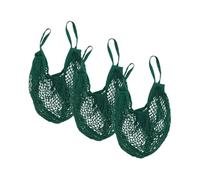 Fackelmann Sacs de Course, Lot de 3 Filets de Course en Coton, Vert, 38 x 32 cm