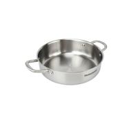 Fackelmann Sautoir Triply Inox 18/10 28 cm avec Couvercle Verre | Cuisson homogène, Structure triply inox alu, Ø 28 cm, Bords 8 cm, Induction et four, Sans PFAS, Compatible lave-vaisselle