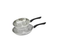 Fackelmann Set 2 poêles inox 24 et 28 cm induction