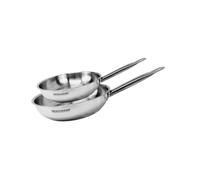 Fackelmann Set 2 poêles inox 24 et 28 cm induction sans PFAS