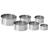 Fackelmann Set de 6 emporte-pièces Professionnels en Acier - Argent