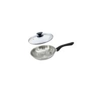 Fackelmann Set poêle inox 20 cm avec couvercle verre