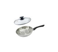 Fackelmann Set poêle inox 24 cm avec couvercle verre