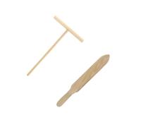 Fackelmann Set spatule et râteau à crêpes en bois de hêtre