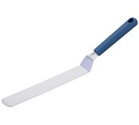 Fackelmann Spatule d'angle Essential en acier inoxydable - Parfait pour lisser et décorer, passe au lave-vaisselle, manche bleu foncé
