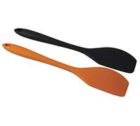 Fackelmann Spatule en silicone 40368, 28,5 x 5,7 x 1,5 cm, collection Soft, (couleur noire ou orange), couleurs variées, 1 pièce