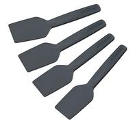 Fackelmann Statement Lot de 4 spatules pour raclette - Grattoir avec poignée ergonomique et encoche pour le pouce - Curseur à raclette dans un lot pratique de 4 pièces - Environ 15,5 x 4 x 1 cm, gris