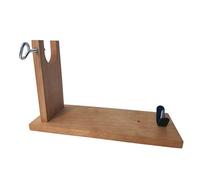Fackelmann Support à jambon en bois de pin avec filetage inséré pour plus de durabilité, double trou pour réglage de grands et petits jambons, fabriqué en Espagne, 42 x 16 x 26 cm