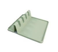 Fackelmann Support à Spatule en Silicone Vert 13,5 cm | Plan de travail net, Format compact 13,5 x 13 cm, Silicone souple, Spatule toujours à portée, Passe au lave vaisselle