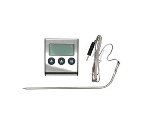 Fackelmann Thermomètre de Cuisson Digital avec Sonde | Cuisson à cœur précise, Sonde longue 17,3 cm, Format compact 7 x 6,2 cm, Plastique léger, Pour viande et pâtisserie