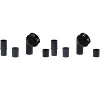 Fackelmann TopFilter 88500 Petite Brosse Ronde pour aspirateur pour Textiles ou Surfaces délicates, Plastique, Noire (Lot de 2)