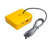 FackLOxc Adaptateur d ' Alimentation Compact 18 V USB DC5521 pour Adaptateur de Batterie d ' Outils 18 V pour appareils électroniques en Plein air, Camping, Double Liaison USB