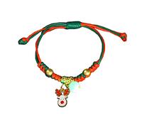 FackLOxc Bracelets de Noël réglables en corde tressée faits à la main avec perles tissées d'amitié pour couples