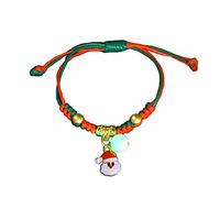 FackLOxc Bracelets de Noël réglables en corde tressée faits à la main avec perles tissées d'amitié pour couples