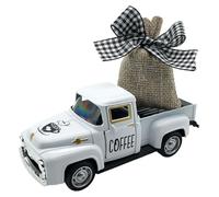 FackLOxc Camion Miniature en métal avec en Toile de Amovible, décorations de Station de café pour Plateaux à Plusieurs Niveaux et centres de Table de Ferme Miniature Metal Truck