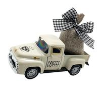 FackLOxc Camion Miniature en métal avec en Toile de Amovible, décorations de Station de café pour Plateaux à Plusieurs Niveaux et centres de Table de Ferme Miniature Metal Truck