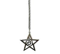 FackLOxc Collier avec pendentif étoile punk Hip Hop Spirales Charm Choker Hollow Star Collier Bijoux Unisexe