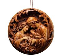 FackLOxc Décoration Suspendue en Acrylique pour Scène De Naissance 8cm Ornement d'arbre De Noël pour Bénédiction Saisonnière