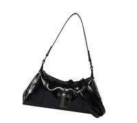 FackLOxc Élégant sac à bandoulière pratique en polyuréthane avec sangle réglable pour un usage quotidien et un événement, Noir