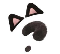 FackLOxc Ensemble oreilles et de chat en peluche élégantes, accessoires de Cosplay pour casques de vélo, ajoute du plaisir activités de plein air, oreilles de casque souples