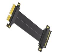 FackLOxc Extension de carte PCIE4.0 à angle droit de 90 degrés à 180 degrés pour carte mère d'ordinateur