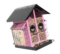FackLOxc Faisseur d'oiseaux en Métal Robuste pour Station d'alimentation en Extérieur Suspendue Capacité pour Le Jardin Jardin en Métal Mangeur d'oiseaux