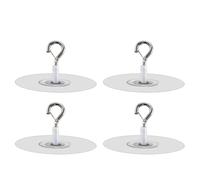 FackLOxc Paquet 4 Crochets Adhésifs Forts pour Les Plafonds Muraux Solution Plaignante Claire Solution Cintre Amovible