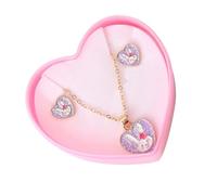 FackLOxc Parure de bijoux élégante avec collier et boucles d'oreilles de lapin, accessoire pour fêtes et usage quotidien, Métal