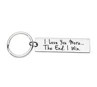 FackLOxc Porte-clés « I Love You More Most The End I For » - Pour couple d'amitié - Bijoux pour petit ami, petite amie, anniversaire G, A More, taille unique