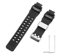 FACLE Bracelet de montre de rechange en résine pour homme Casio G Shock GW-A1100 GW-A1000 GW-4000 GA-1000 1100 1200 G-1400 Sports de plein air (noir avec anneau en métal)