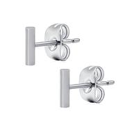 FACOKO Boucles d'oreilles plates en titane pur en forme de cœur, sans nickel, hypoallergéniques pour oreilles sensibles, or rose/doré/noir/argent, 6mm, Plaqué, Pas de gemme