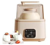 FAcoLL Yaourtières 1L+2L, Machine de Fermentation Intelligente avec 5 Programmes Préréglés, Yaourtière avec Affichage LED et Minuterie, pour Yaourt, Vin de Riz, Natto, Vinaigre de Fruits, Kimchi