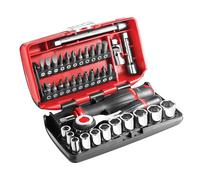 Facom 0.6cm Métrique Ensemble Douille et Pointe 38 PC Longueur Standard Chrome