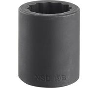 FACOM 1/2 pouce Impact 12 pans clé à douille 21 mm, 1 pièce, NSD.21B