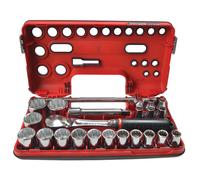 Facom 1.3cm Drive 12 PT Douille Métrique Set 22 Pièce Détection Box FCMSLDBOX412