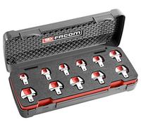 FACOM 10.J11 Coffret d'embouts fourche métriques, Argent, 9 x 12 mm, Set de 11 Pièces